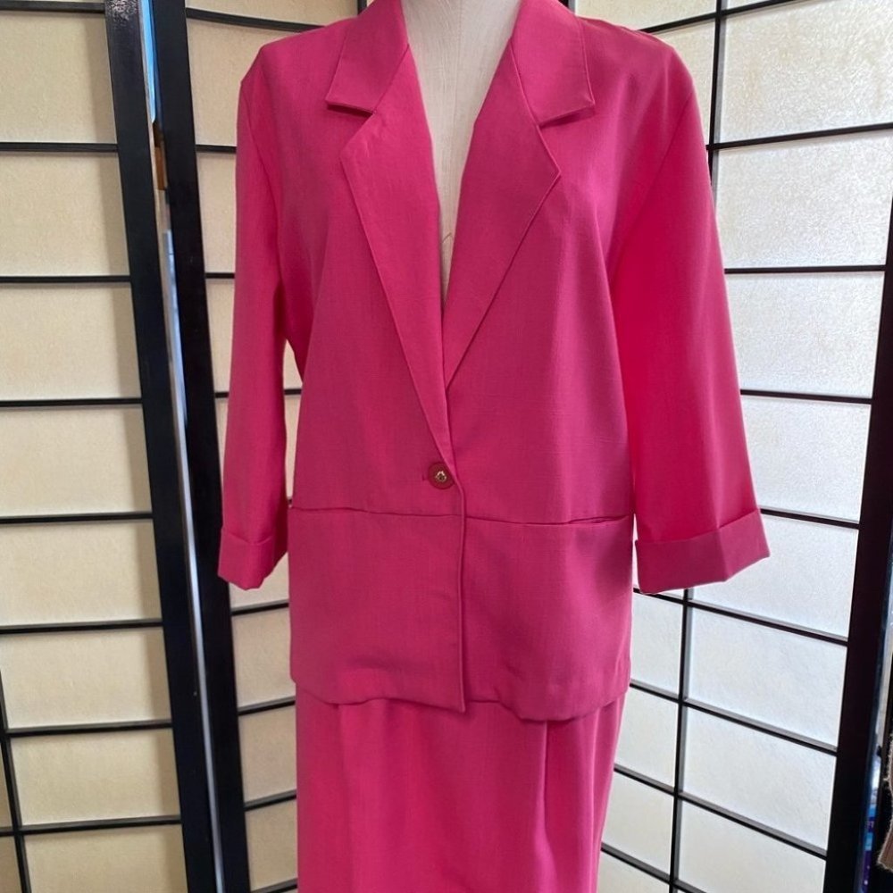 Vintage Hot Pink Worthington Suit